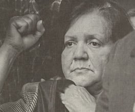 Image from The Age of Margaret Wirrapunda from the Yorta Yorta people after the rejection of their native title claim.