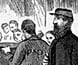 Prisoners at Pentridge eating dinner at long tables, 1867. Prisoners at Pentridge eating dinner at long tables, 1867.