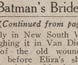 Continuation of magazine story about Eliza Callaghan, John Batman's wife. Continuation of magazine story about Eliza Callaghan, John Batman's wife.