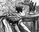 Engraving of a well dressed gentleman viewing a chaotic scene in a family home. Engraving of a well dressed gentleman viewing a chaotic scene in a family home.