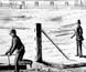 Painting of convicts in Port Arthur carrying a long log on their shoulders. Painting of convicts in Port Arthur carrying a long log on their shoulders.
