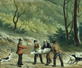 Litograph of sealers in Western Port.