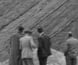 Photograph of soil banks at Yallourn open cut mine.