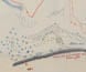 Original hand-drawn map showing the coast explored by the Australasian Antarctic Expedition.