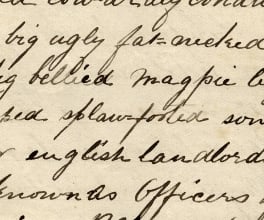 A page from Ned Kelly's Jerilderie letter.