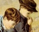 Engraving by Samuel Calvert of young children prospecting.