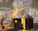 Panoramic painting of the Eureka Stockade. Panoramic painting of the Eureka Stockade.
