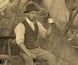 Photograph of a selector recently arrived near the Snowy River. Photograph of a selector recently arrived near the Snowy River.