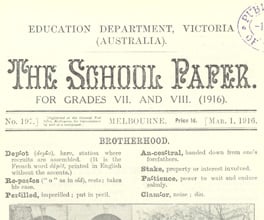 Issue of the state educational magazine from World War I.