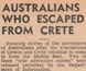 Newspaper article about the evacuation of Crete in 1941. Newspaper article about the evacuation of Crete in 1941.