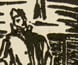 Print made by a German prisoner of war during World War II.