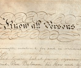 Reproduction of the original manuscript of John Batman's treaty with the Wurundjeri.