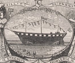 Union banner of the Port Phillip Shipwrights Society
